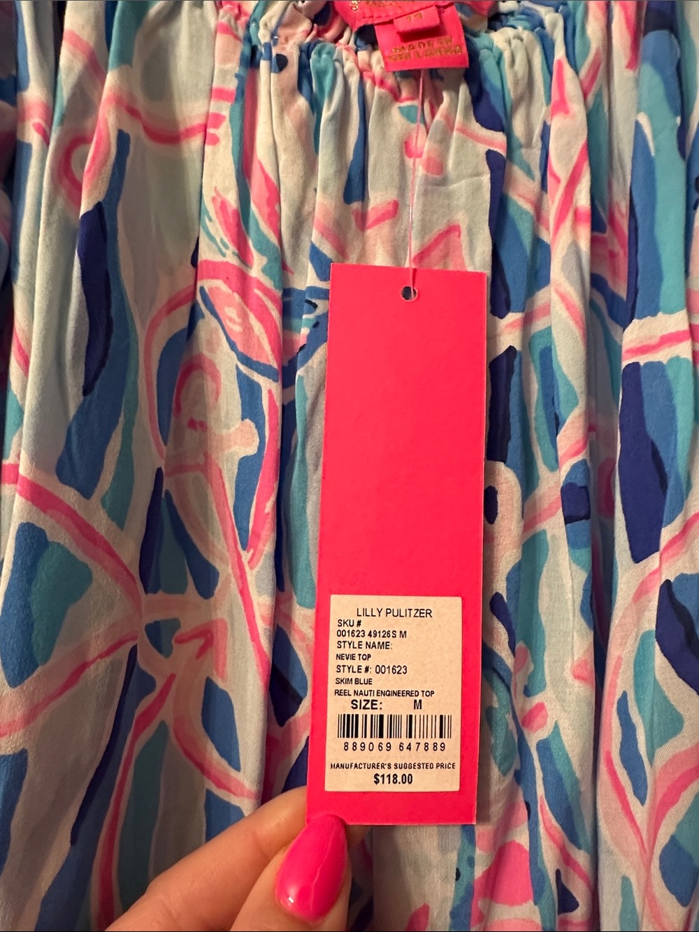 NWT Lilly Pulitzer Nevie top - Picture 3 of 4
